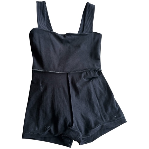 PINK VICTORIA’S SECRET BLACK RIBBED ACTIVE SKORT DRESS WITH POCKETS *NWT *NEW - Picture 6 of 16